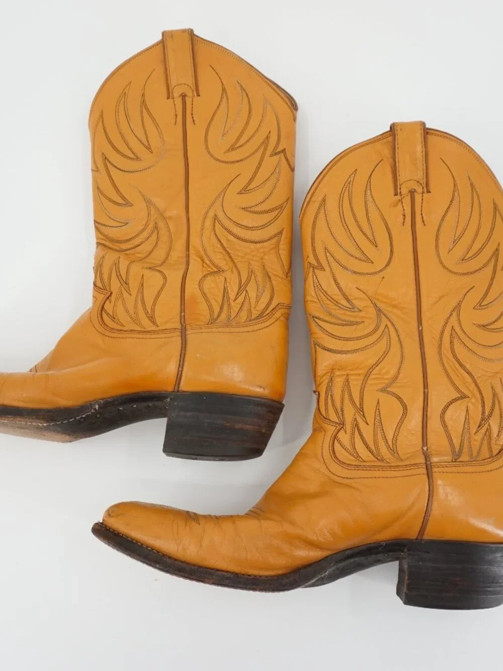 Share Justin Western Boots Brown Leather Style # T778 Men's Size 9D